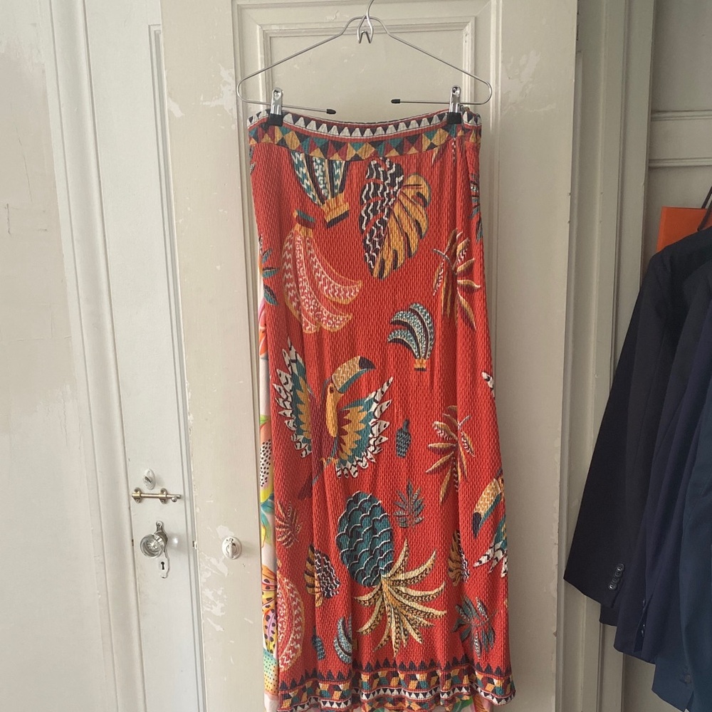 Farm rio red maxi skirt